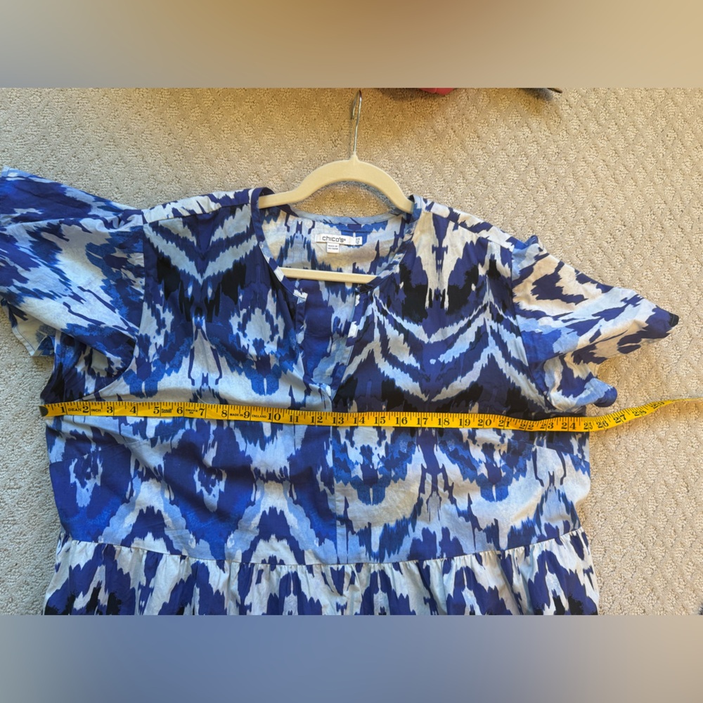 Chico's Blue and White Maxi Dress - Picture 3 of 4